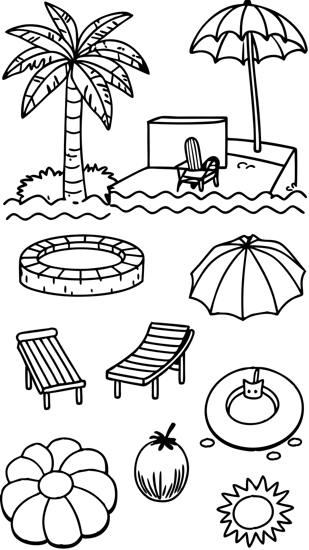 coloriages de piscines